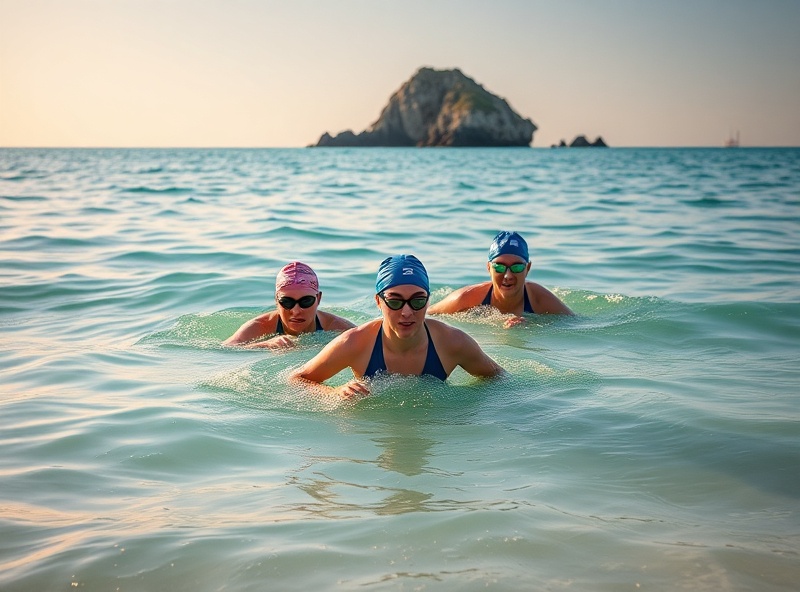 Open water swimming at Mui Ne coastline