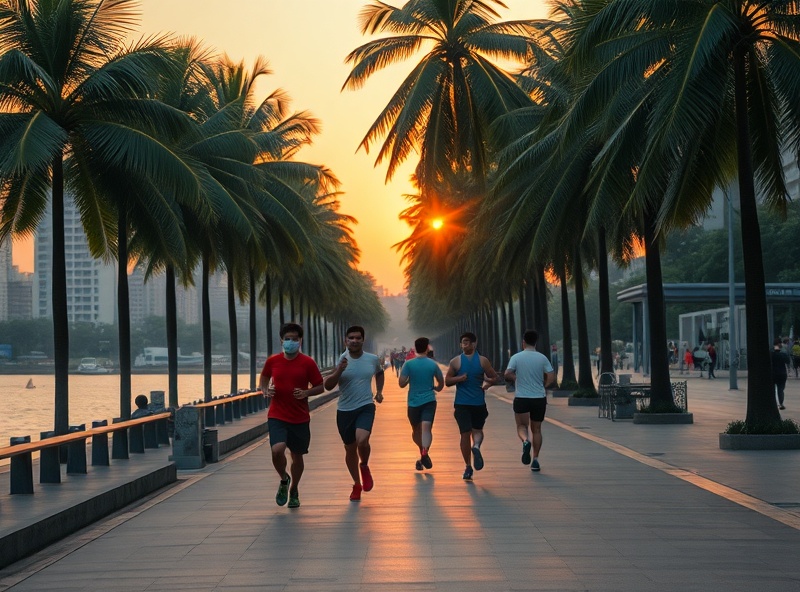 Running along the Sala riverside promenade